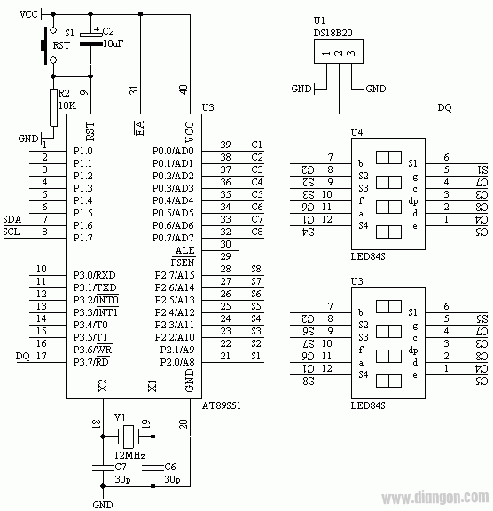DS18B20应用电路