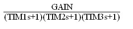 数学模型为3个串联的惯性环节