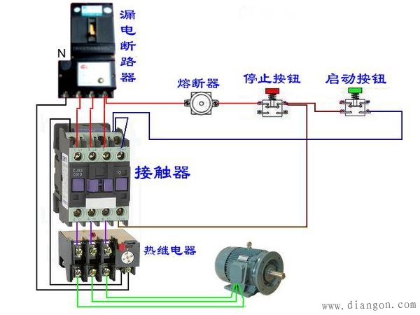 380v电机220v控制回路电路图 - 电工基础知识